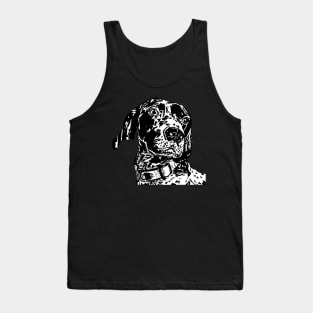 Mountbatten the Pointer Linoprint on Green Background Tank Top